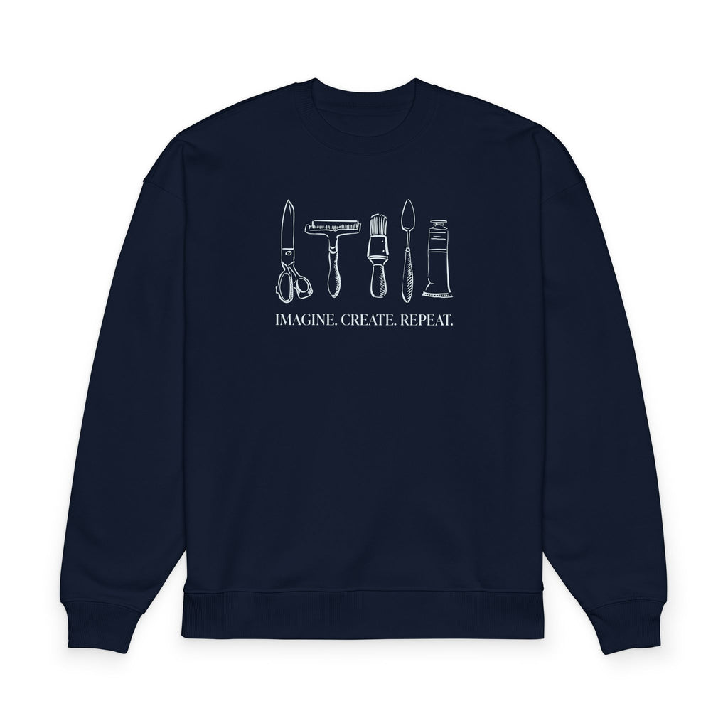 Horizontal “Imagine. Create. Repeat.” Crewneck Sweatshirt