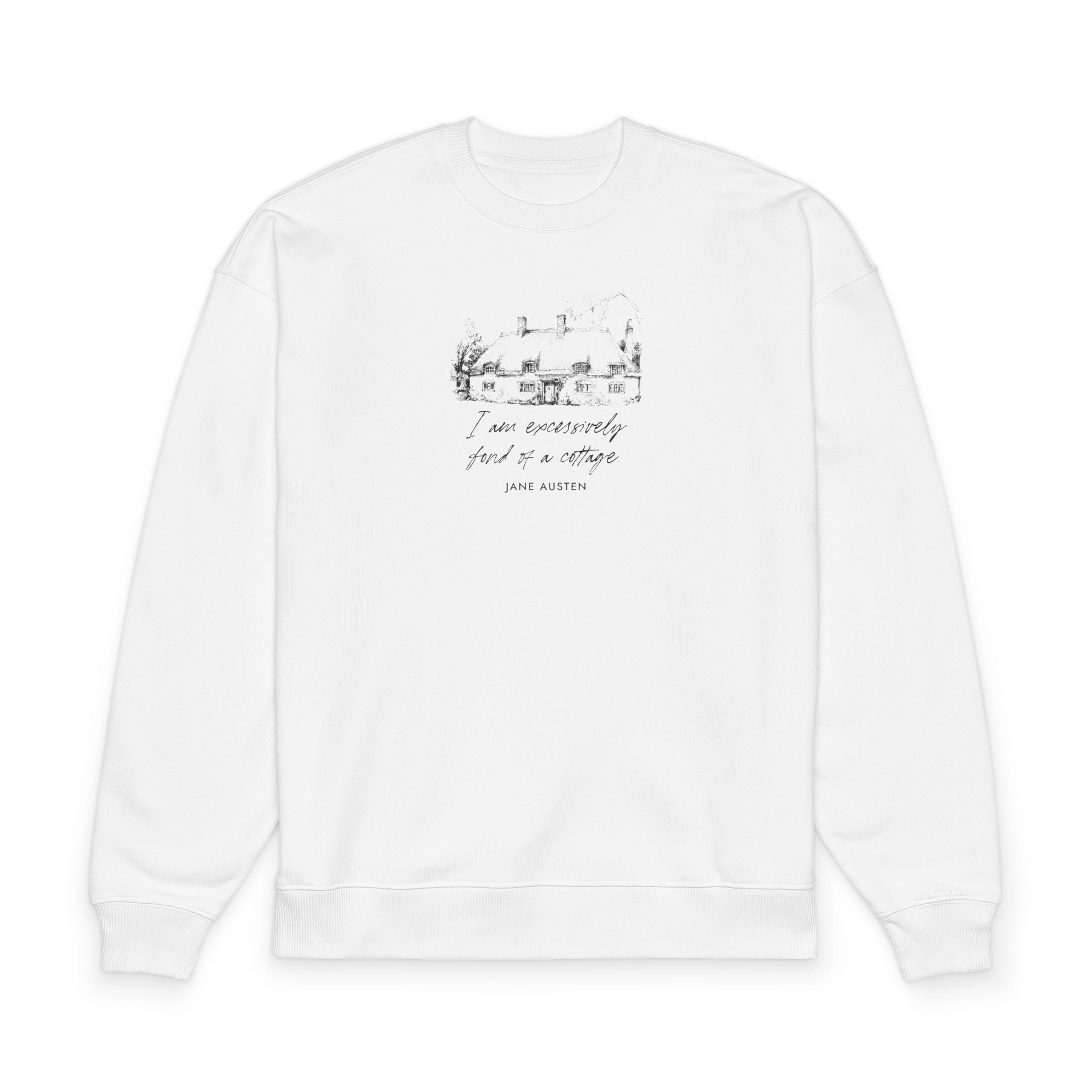 "I am excessively fond of a cottage” Crewneck Sweatshirt