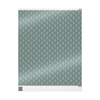 Mustard Flower on Weathered Teal Wrapping Paper Roll