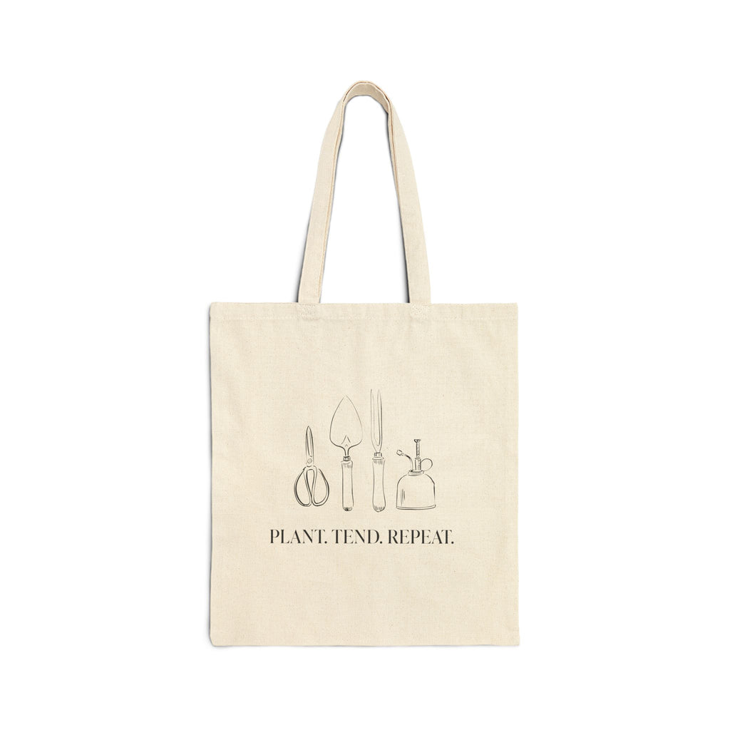 Plant, Tend, Repeat Cotton Canvas Tote