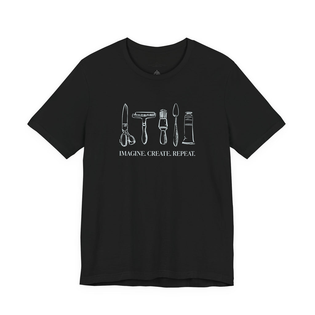 Horizontal “Imagine. Create. Repeat.” T-Shirt