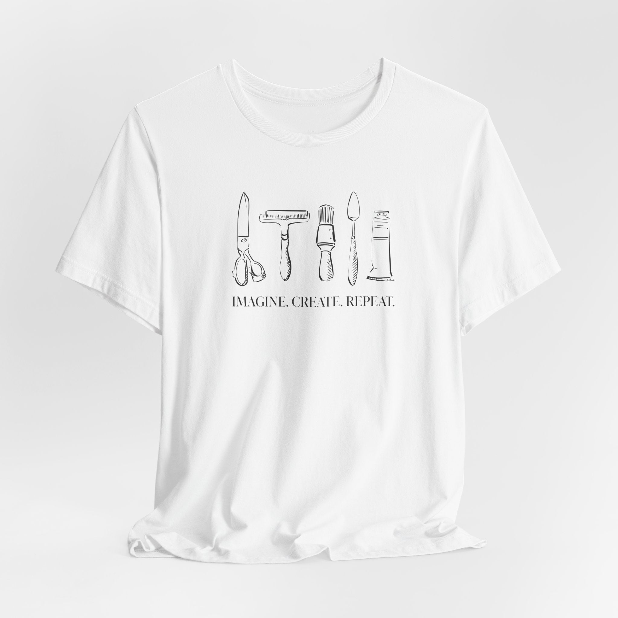 Horizontal “Imagine. Create. Repeat.” T-Shirt