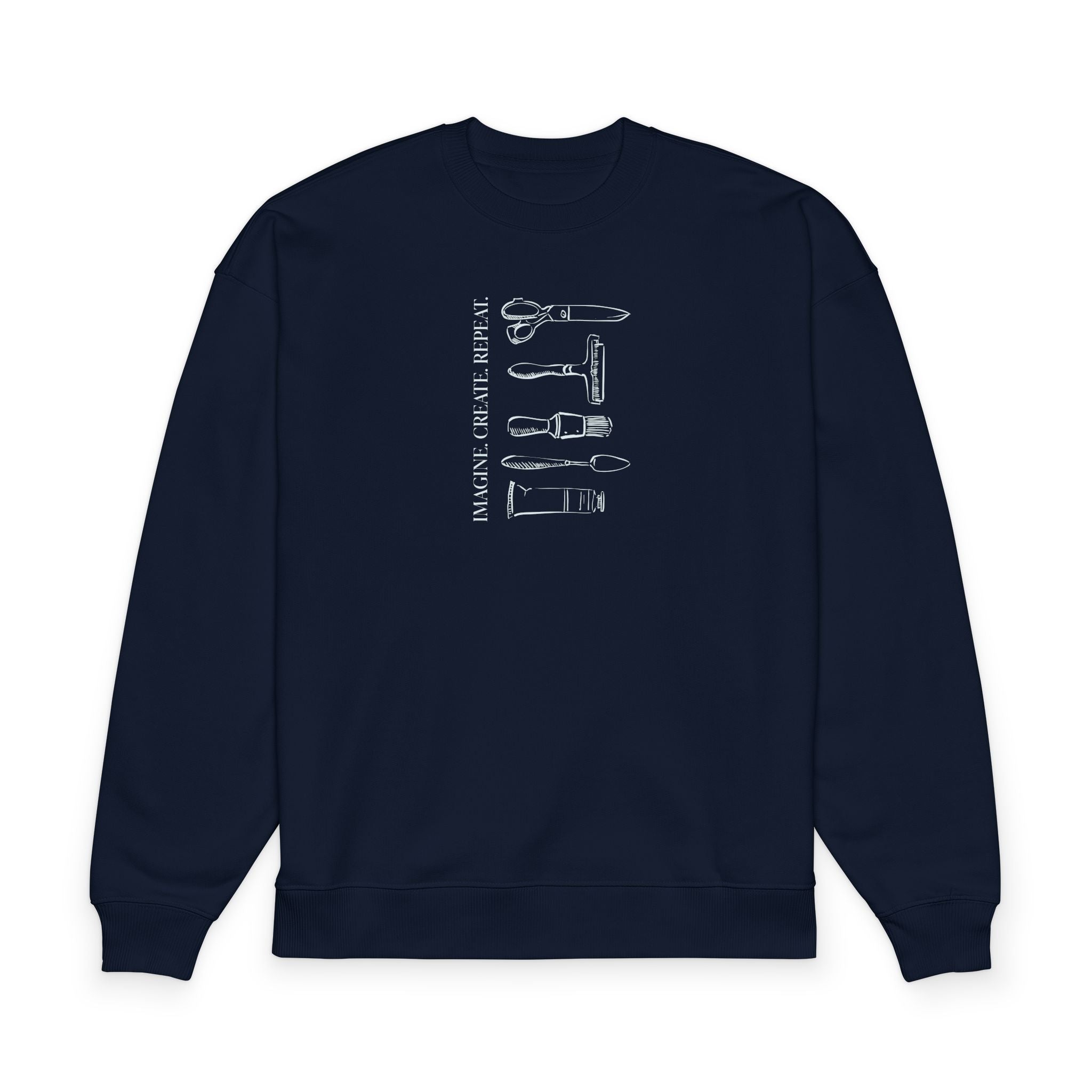 “Imagine. Create. Repeat.” Crewneck Sweatshirt