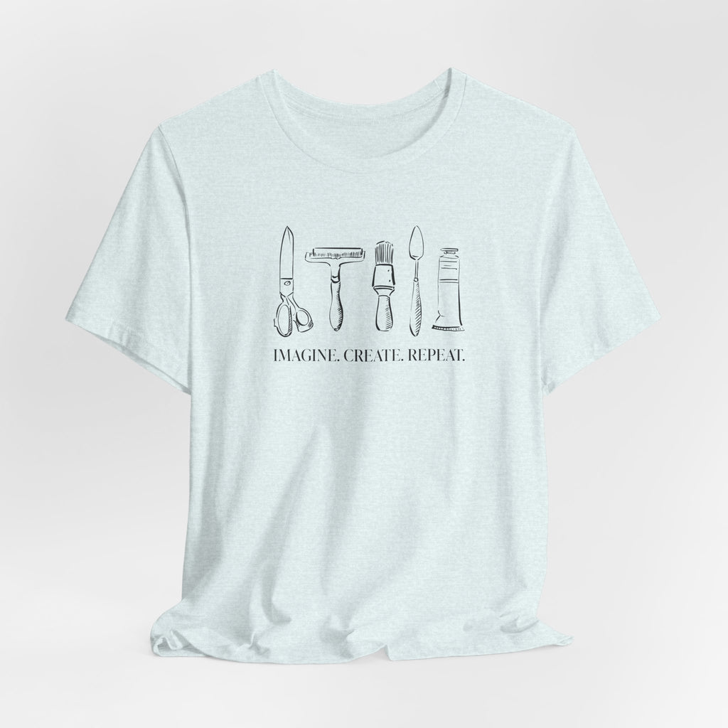 Horizontal “Imagine. Create. Repeat.” T-Shirt