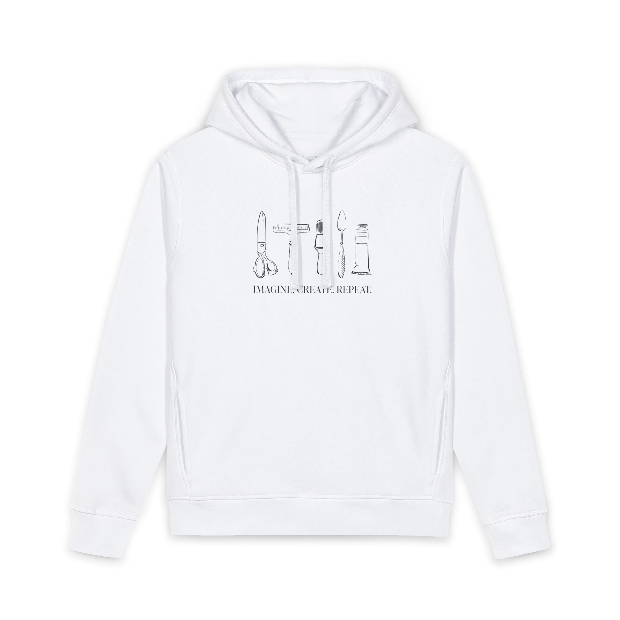 Horizontal “Imagine. Create. Repeat.” Hoodie