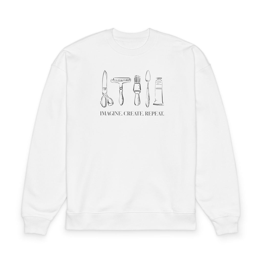 Horizontal “Imagine. Create. Repeat.” Crewneck Sweatshirt