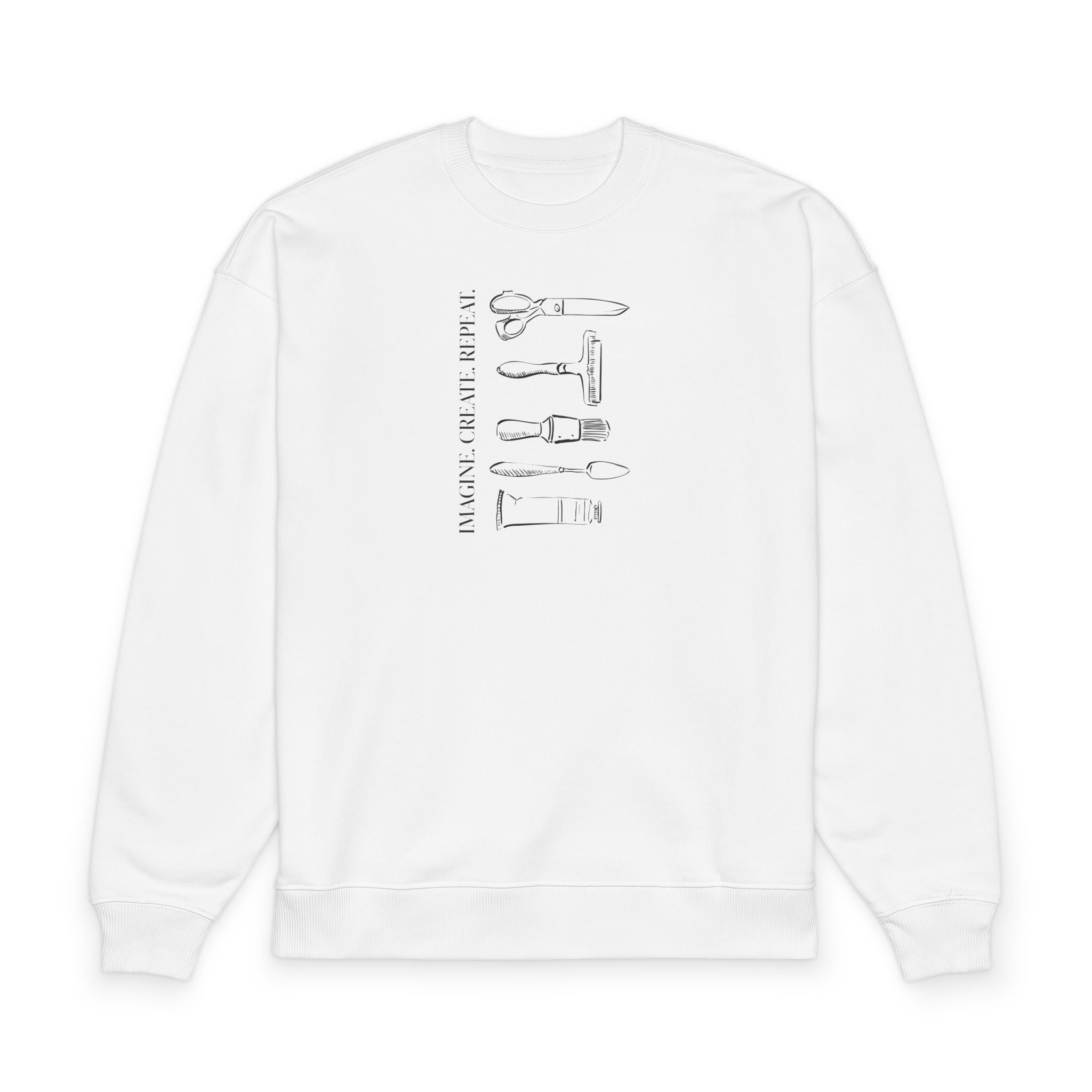 “Imagine. Create. Repeat.” Crewneck Sweatshirt