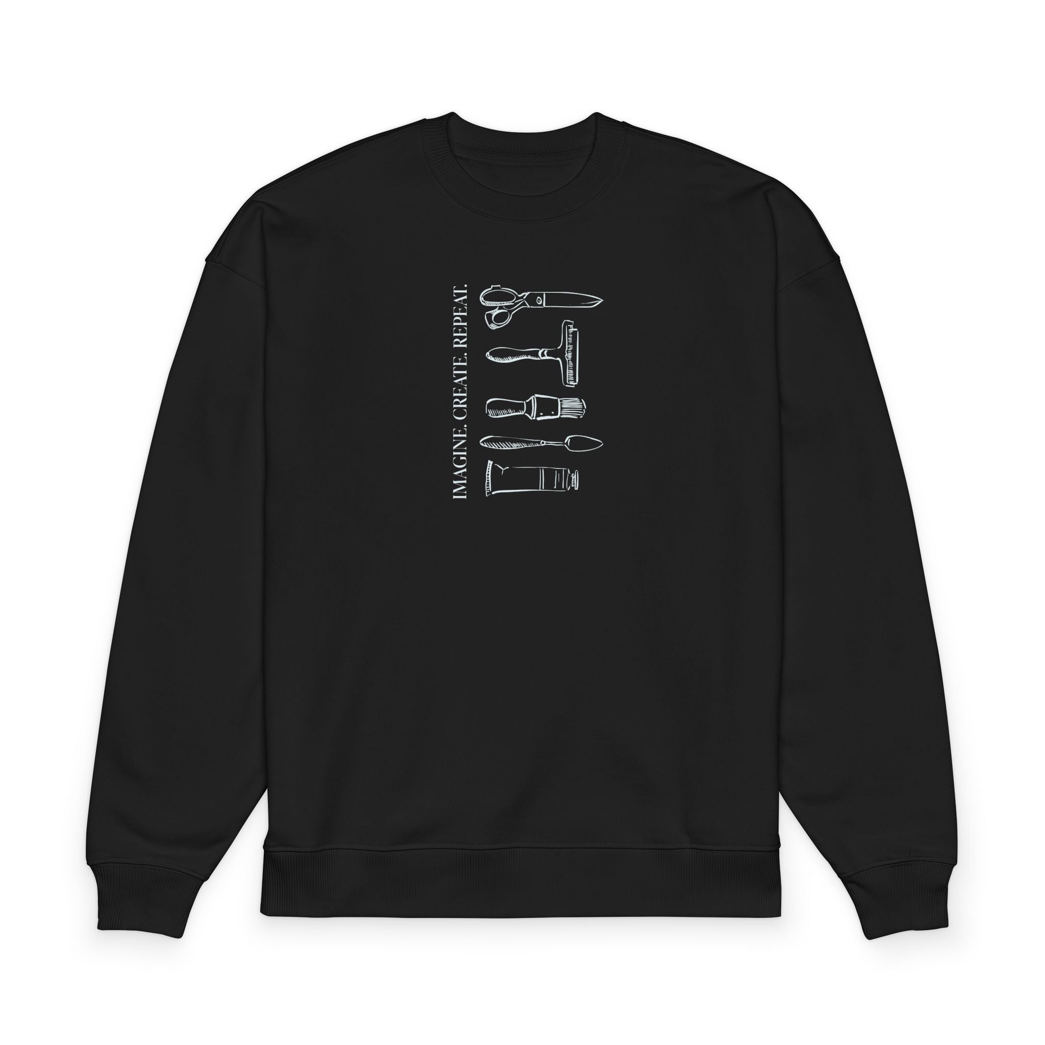 “Imagine. Create. Repeat.” Crewneck Sweatshirt