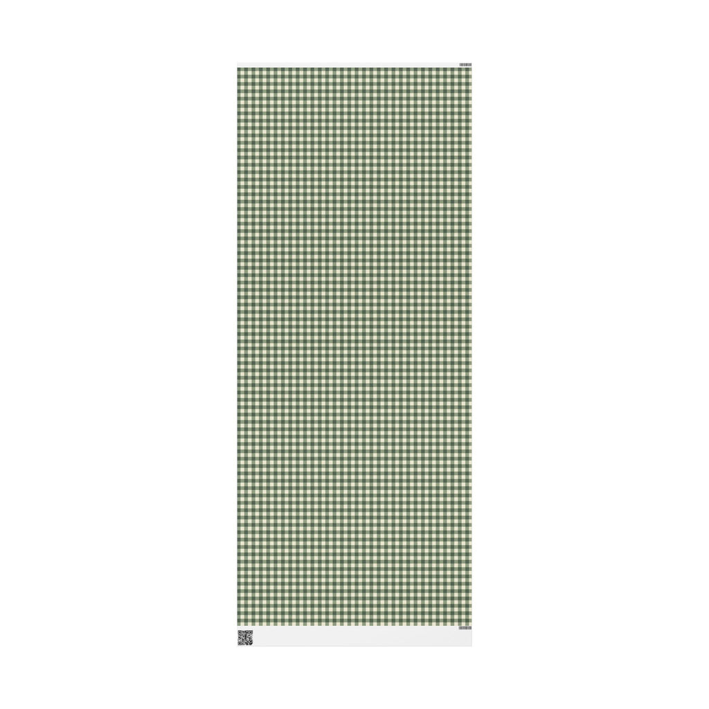 Heirloom Green Check Wrapping Paper Roll
