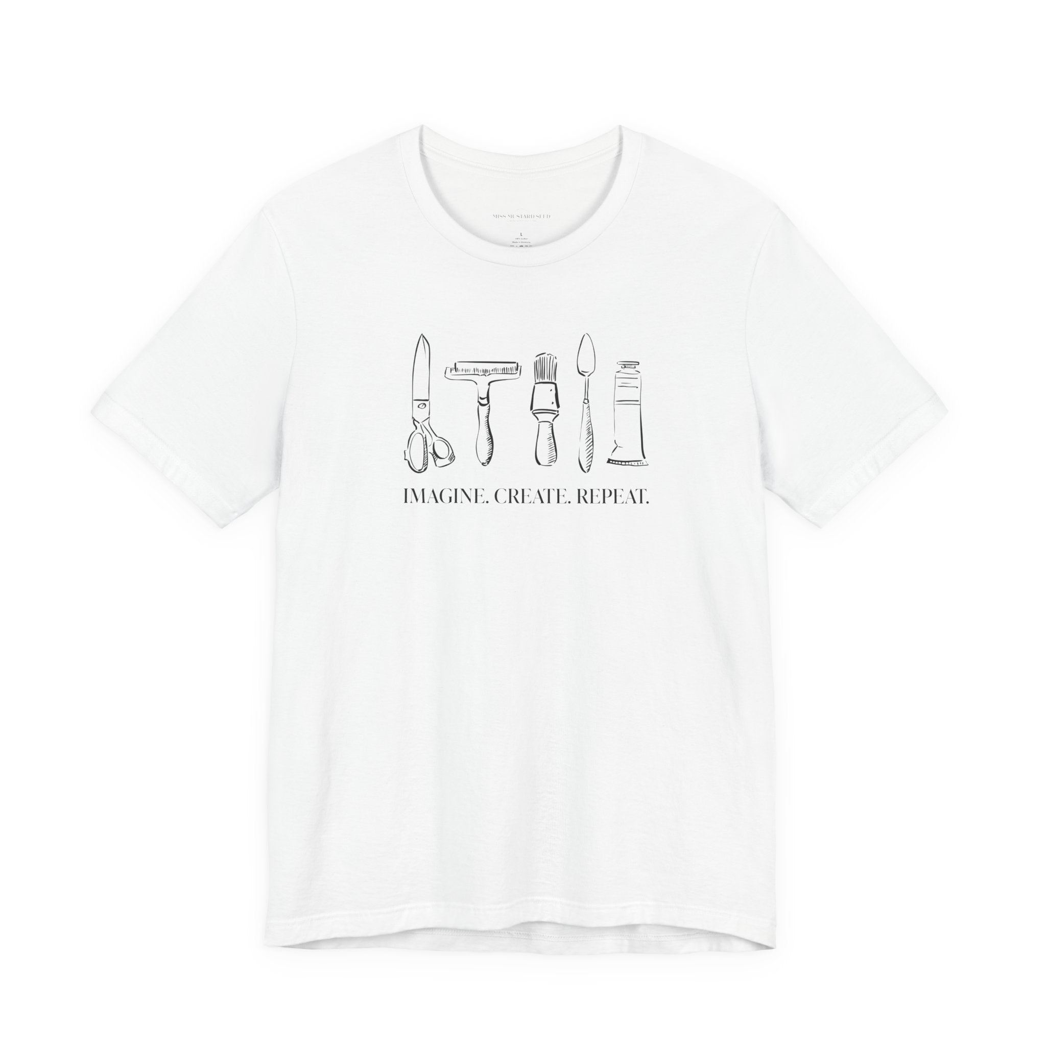 Horizontal “Imagine. Create. Repeat.” T-Shirt