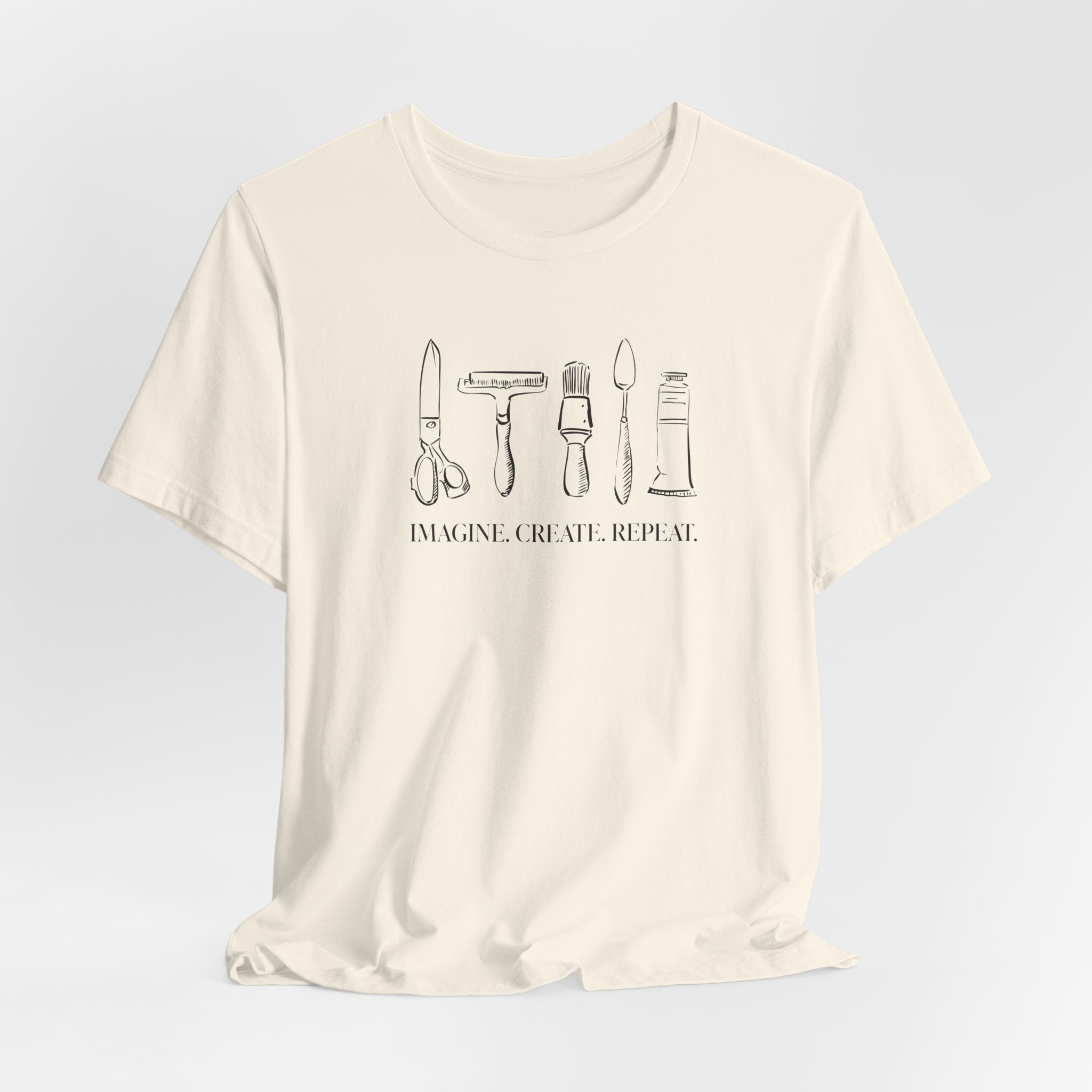 Horizontal “Imagine. Create. Repeat.” T-Shirt