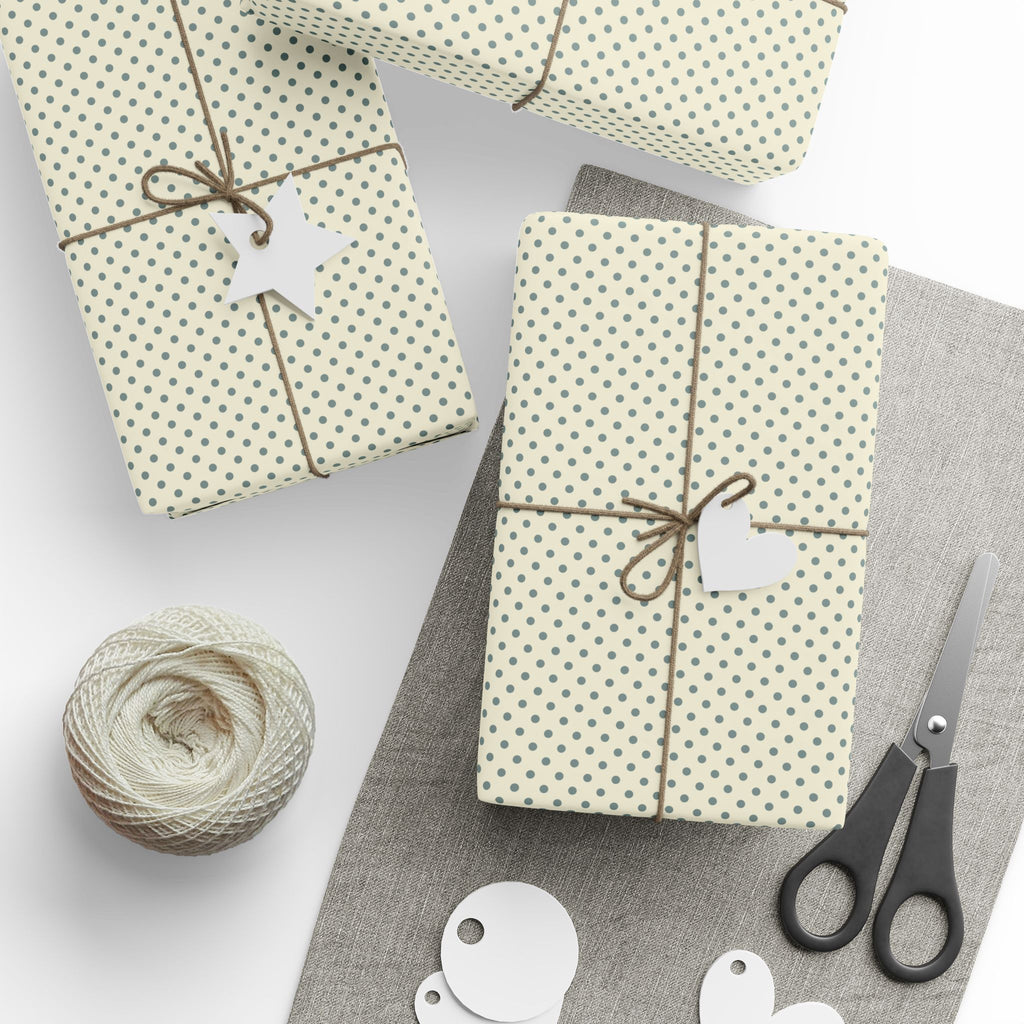 Heirloom Blue Dot Wrapping Paper
