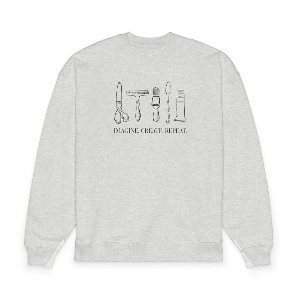 Horizontal “Imagine. Create. Repeat.” Crewneck Sweatshirt