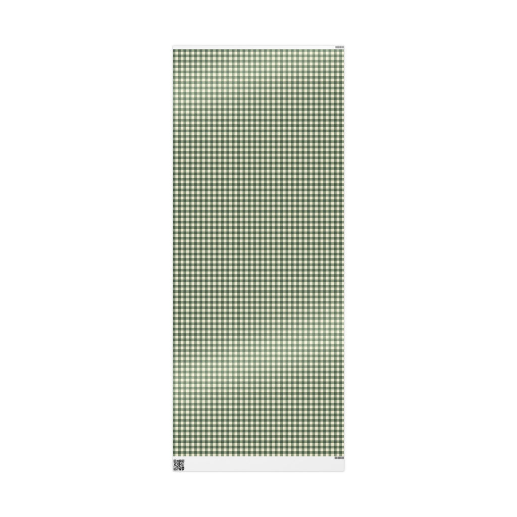 Heirloom Green Check Wrapping Paper Roll