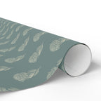 Mustard Flower on Weathered Teal Wrapping Paper Roll