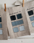 Blue Five Color Study on Antique Linen