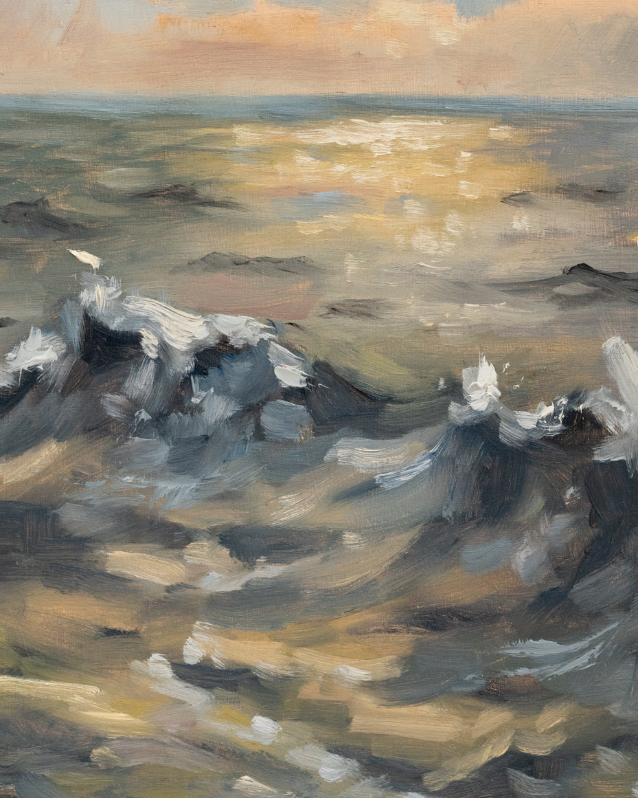 "Sargent Surf Study" | Original 8 x 10 oil painting