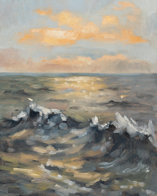 "Sargent Surf Study" | Original 8 x 10 oil painting