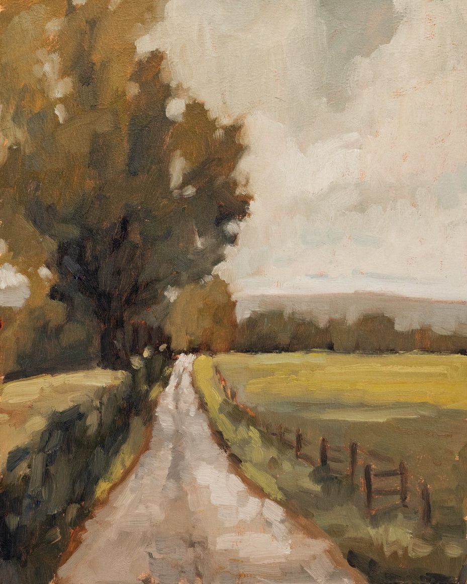 "Cotswold Farm Track" | Original 8 x 10 oil painting