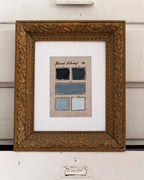 Blue Five Color Study on Antique Linen
