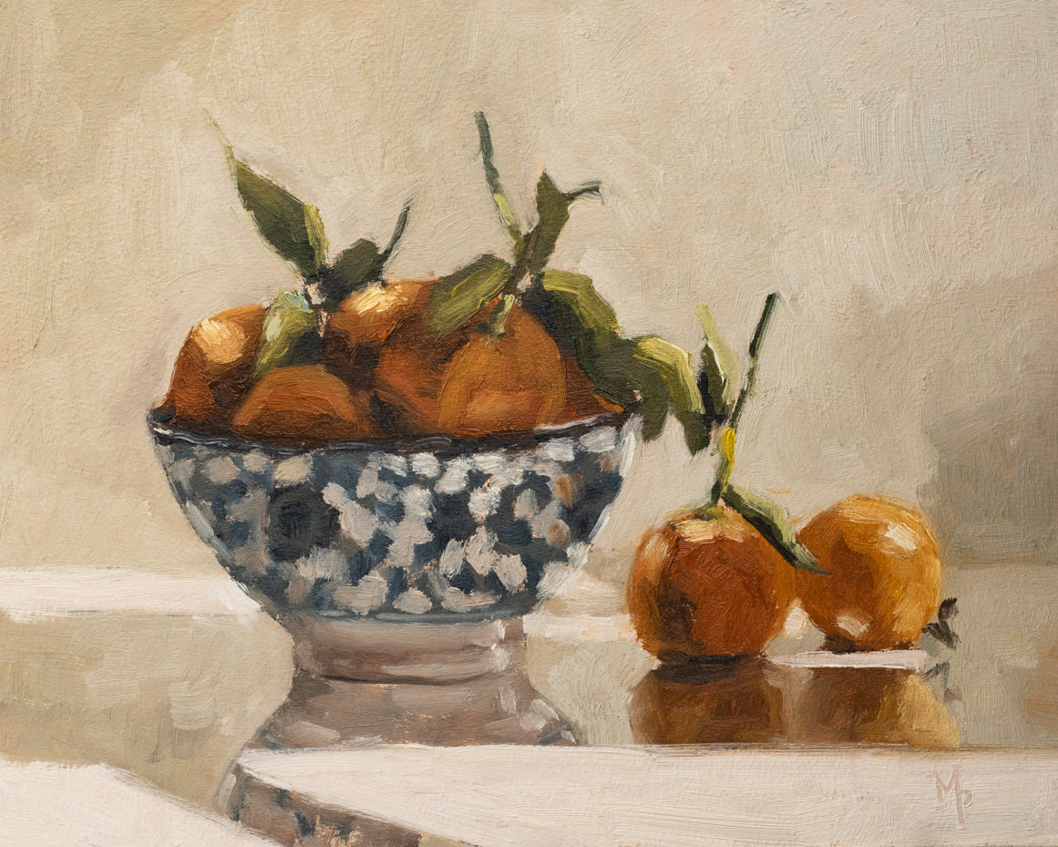 "Clementines & Broth Bowl" | 8 x 10 original oil painting