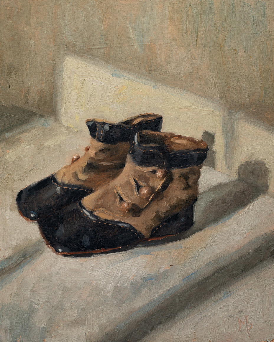 "Baby Boots" | 8 x 10 original oil painting