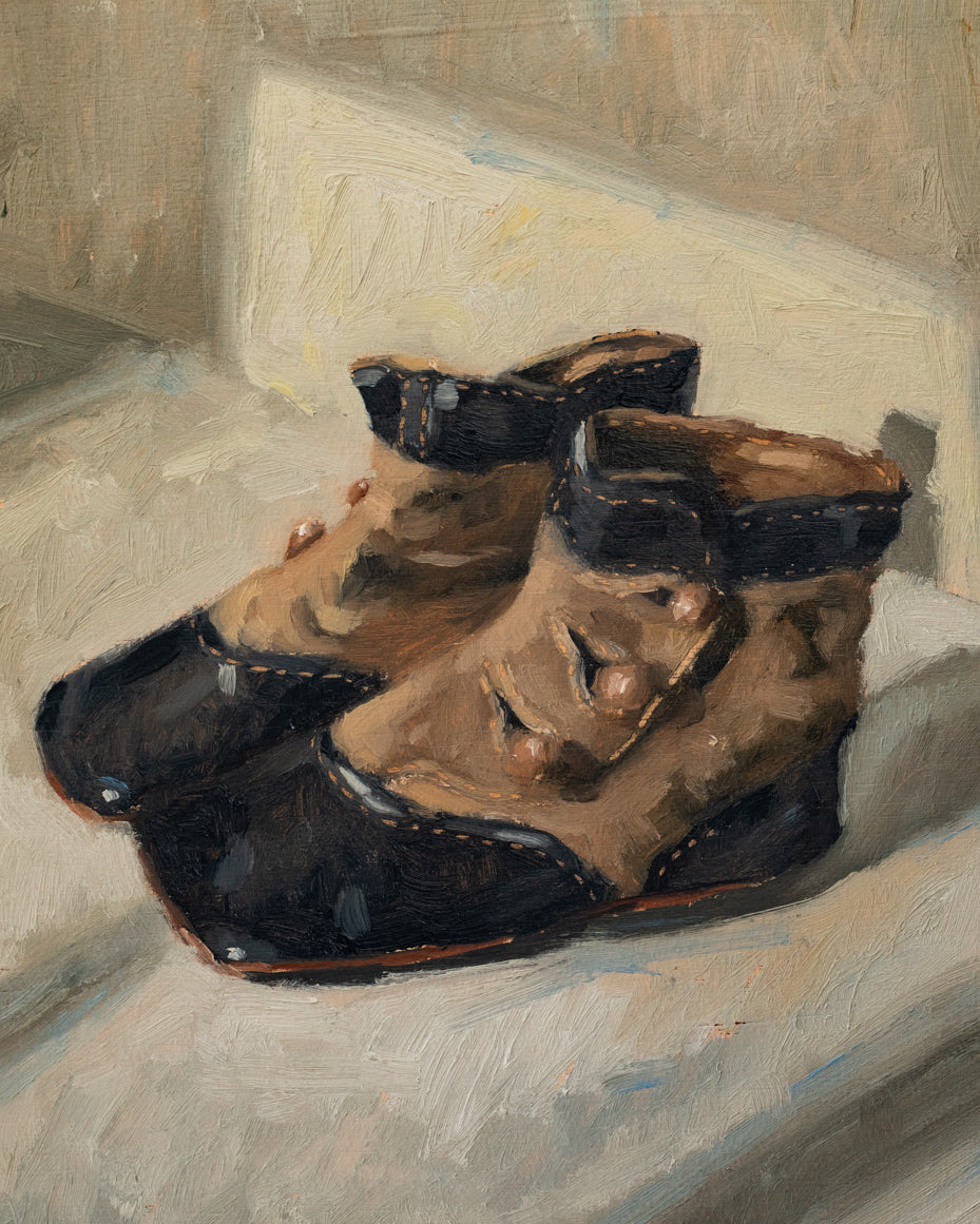 "Baby Boots" | 8 x 10 original oil painting