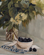 "Summer Bouquet & Blackberries" | 16 x 20 original oil painting