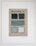 Blue Five Color Study on Antique Linen