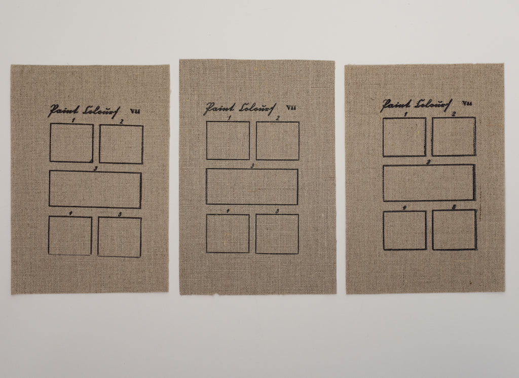Blank Five Color Study on Clear Primed Linen (Set of three)
