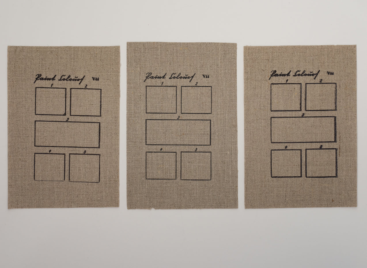 Blank Five Color Study on Clear Primed Linen (Set of three)