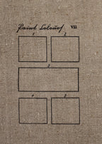 Blank Five Color Study on Antique Linen (Set of two)