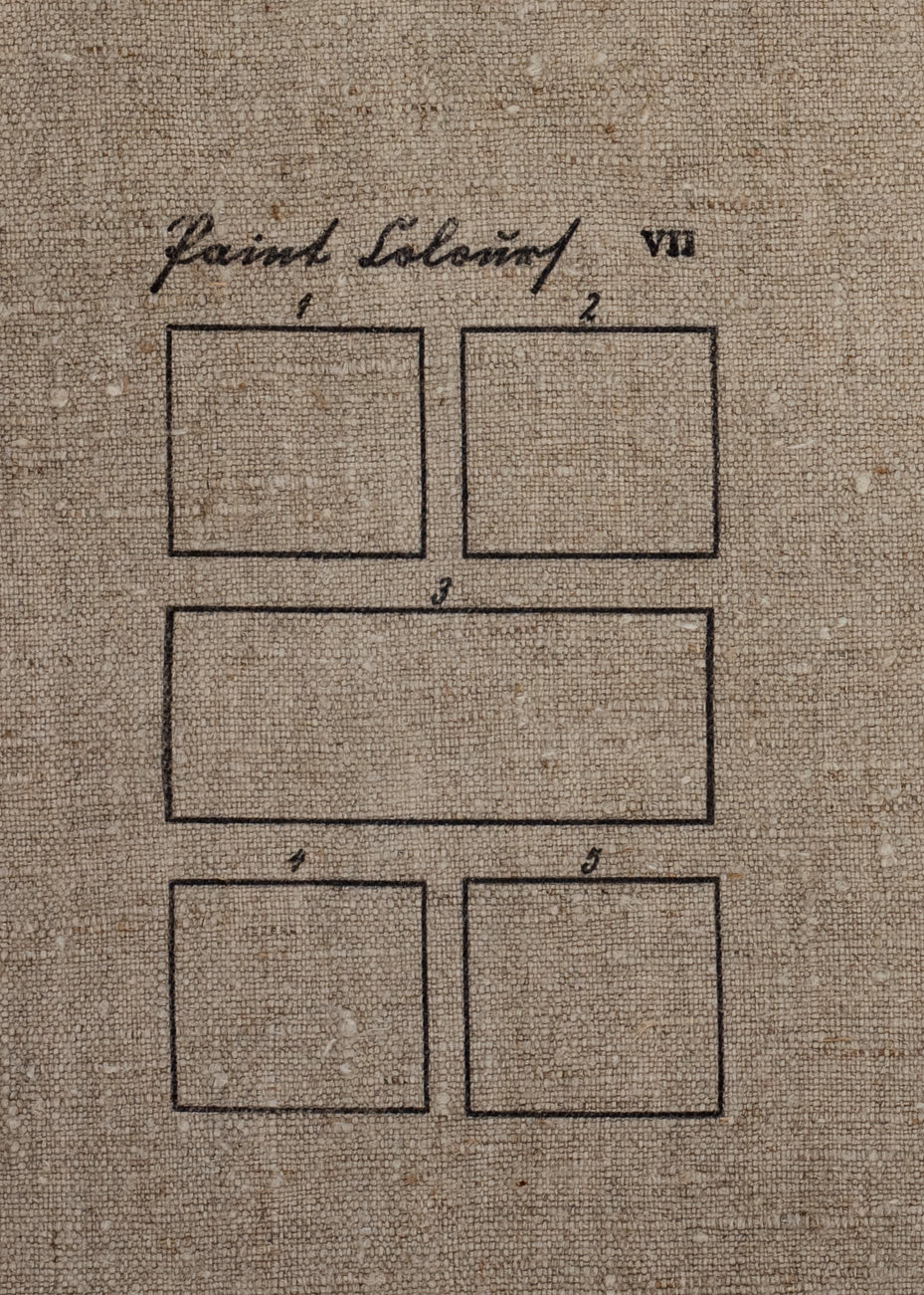 Blank Five Color Study on Antique Linen (Set of two)