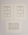 Blank Antique-inspired color charts on Arches Oil Paper (Set of three)
