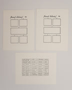 Blank Antique-inspired color charts on Arches Oil Paper (Set of three)