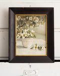 "Cup of Mock Orange Blooms" |  8 3/4 x 6 3/4" original oil painting framed