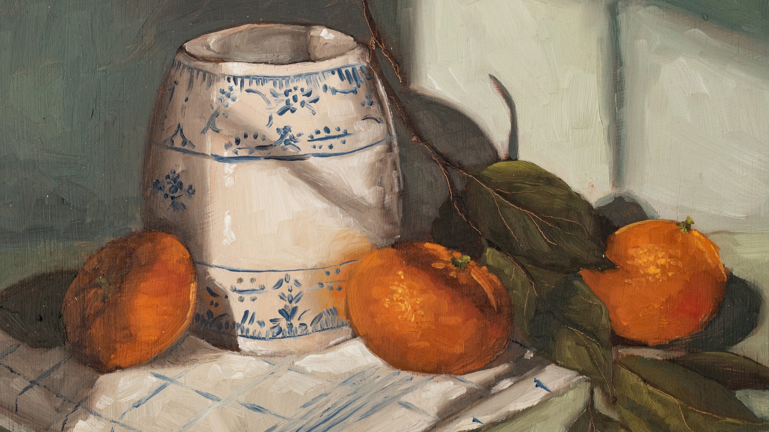 Clementines Next to Jar