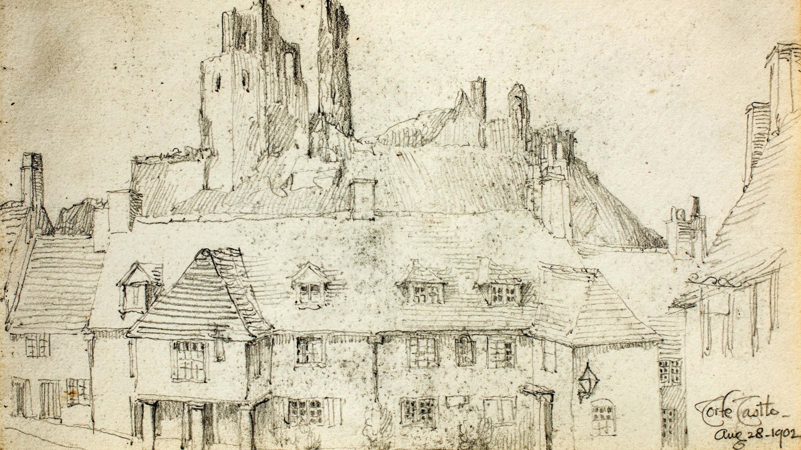 Corfe Castle Dorset | Kitchin Sketch