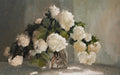 Snowball Viburnum in Glass Vase