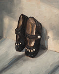 Black Maryjanes With White Buttons Prints