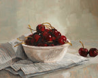 Cherries And Striped Towel Print