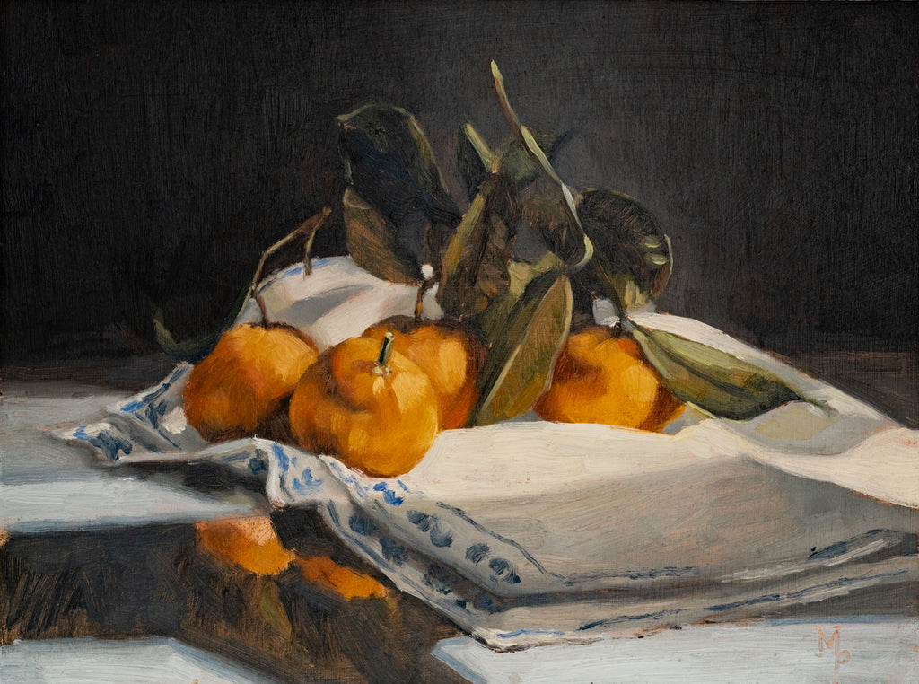 Clementines On A Tea Towel Print