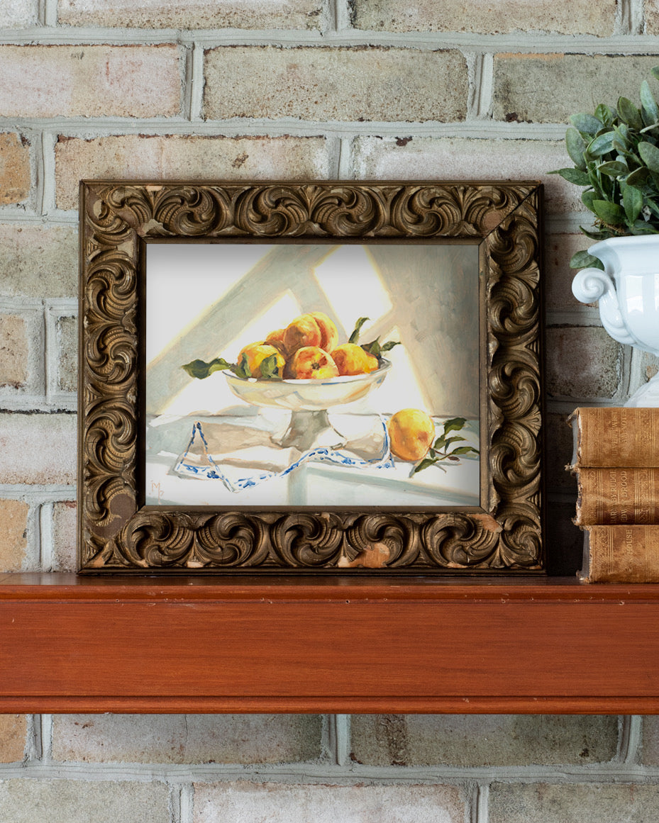 Peaches In A Compote Print