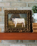 White Cotswold Cow Print